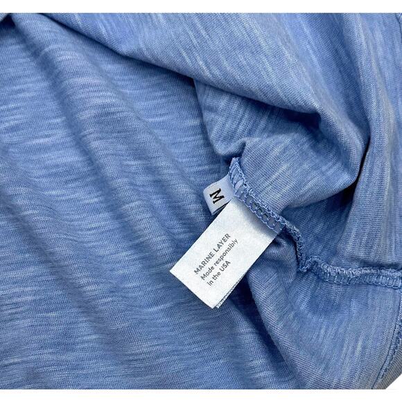 Marine Layer Women's T-Shirt Swing Crew Tee Relaxed Fit Drape Bottom Pima Cotton - Picture 2 of 7